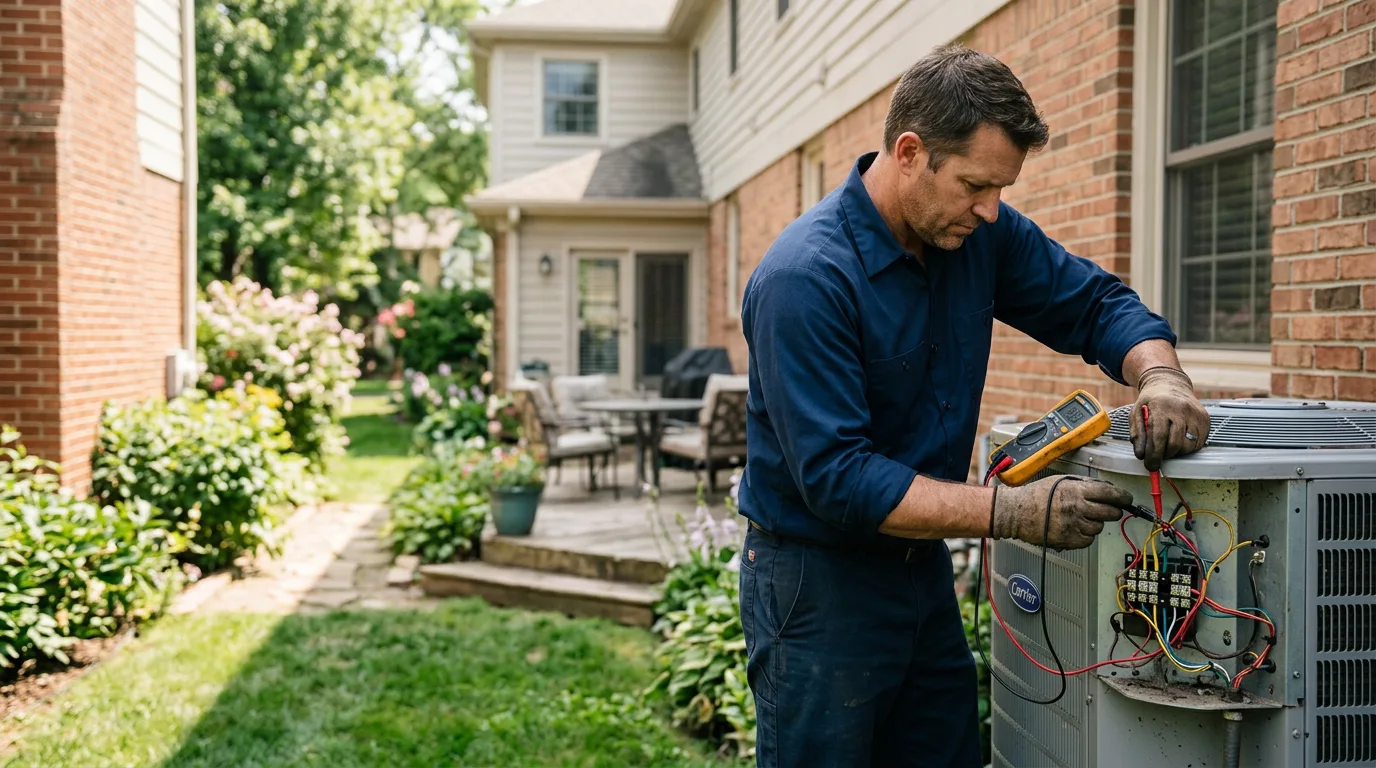 HVAC technician working near Dennis, MS